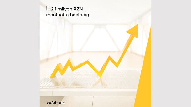Yelo Bank 2021-ə 2 milyondan çox mənfəətlə başlayıb