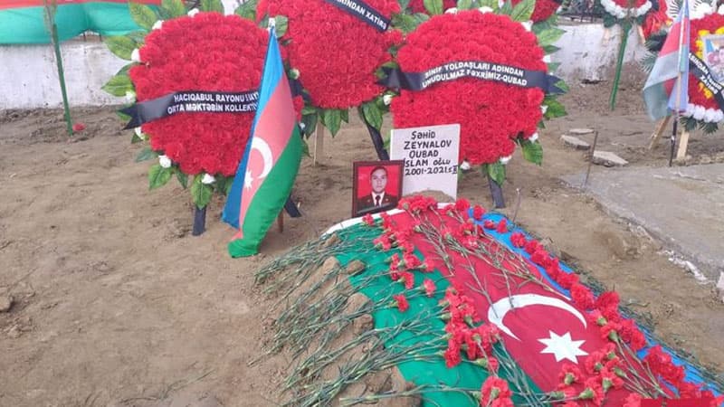 Dünən Ağdamda partlayışda həlak olan əsgər dəfn olundu (FOTO)