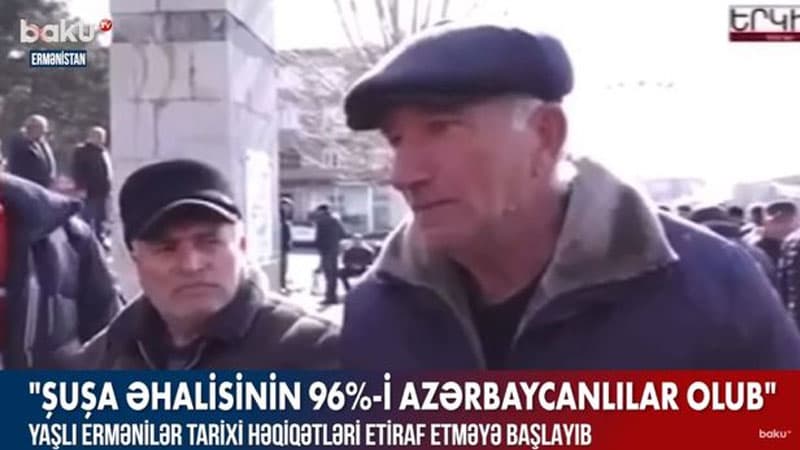 Ermənidən etiraf: “Şuşa əhalisinin 96%-i azərbaycanlılar olub, Şuşa tarixi Azərbaycan şəhəridir” (VİDEO)