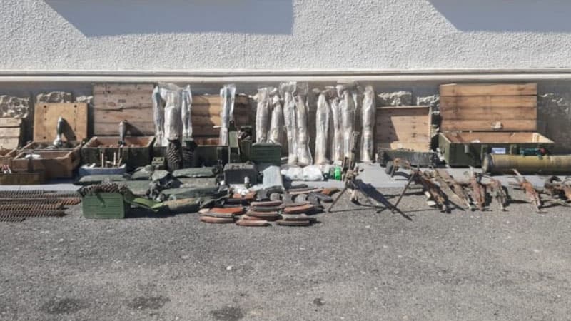 Füzuli polisi silah-sursat aşkarladı (FOTO)