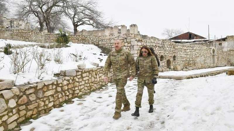 İlham Əliyev və Mehriban Əliyeva Şuşa şəhərində olublar