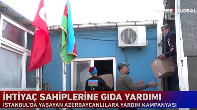 İstanbulda aztəminatlı azərbaycanlı ailələrə yardım edildi (VİDEO)
