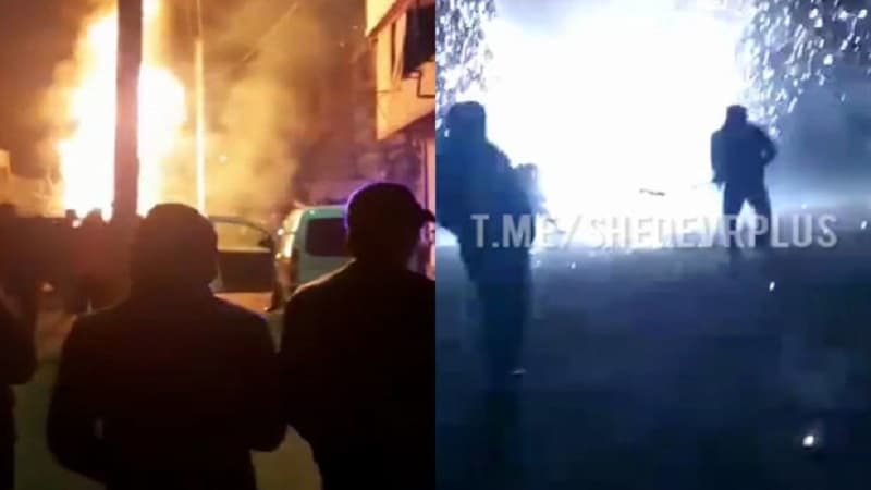 Gəncədə qalanan tonqal fəlakətə səbəb olacaqdı (VİDEO)