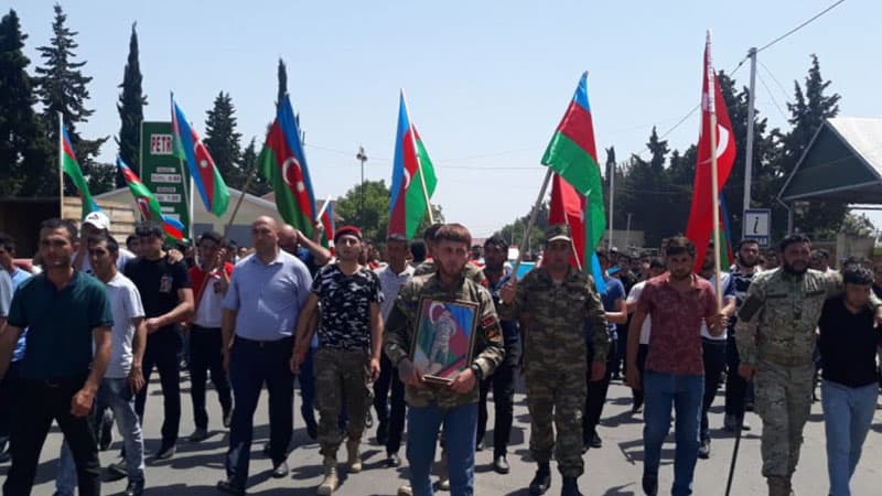 Şəhid Pərviz Nağıyev Tovuzda dəfn olundu (FOTOLAR)