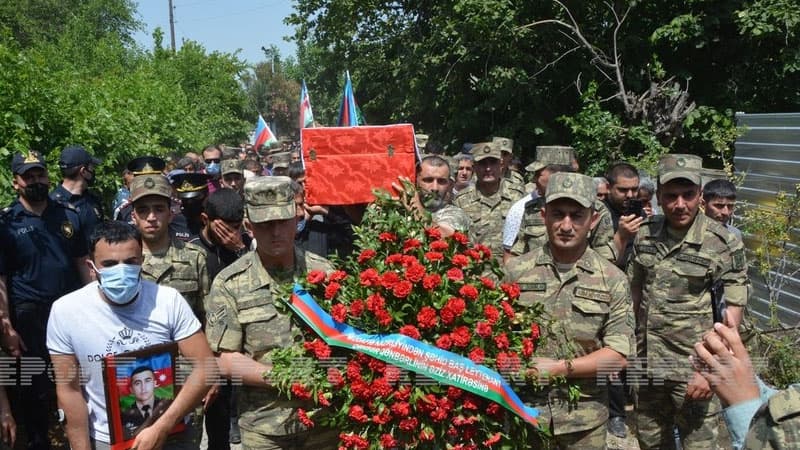Vətən müharibəsində şəhid olan baş leytenant Tərtərdə dəfn edildi