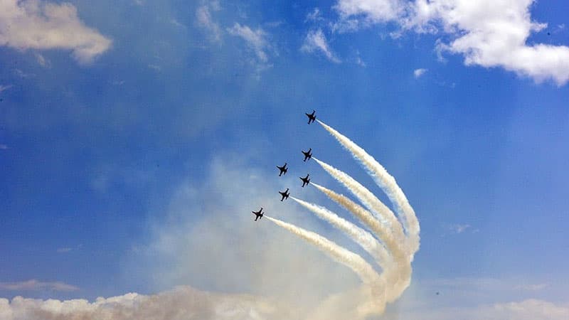 Azərbaycan və Türkiyə hərbçiləri F-16-ların uçuşlarını izlədi (FOTOLAR)