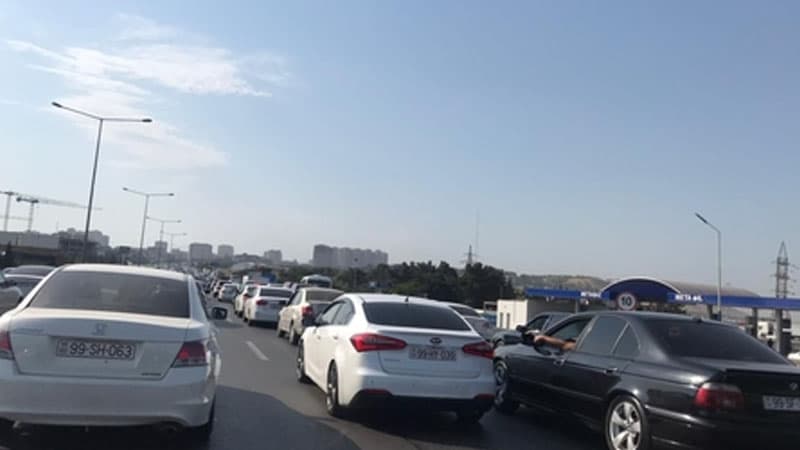 Bakı-Sumqayıt yolunda tıxac