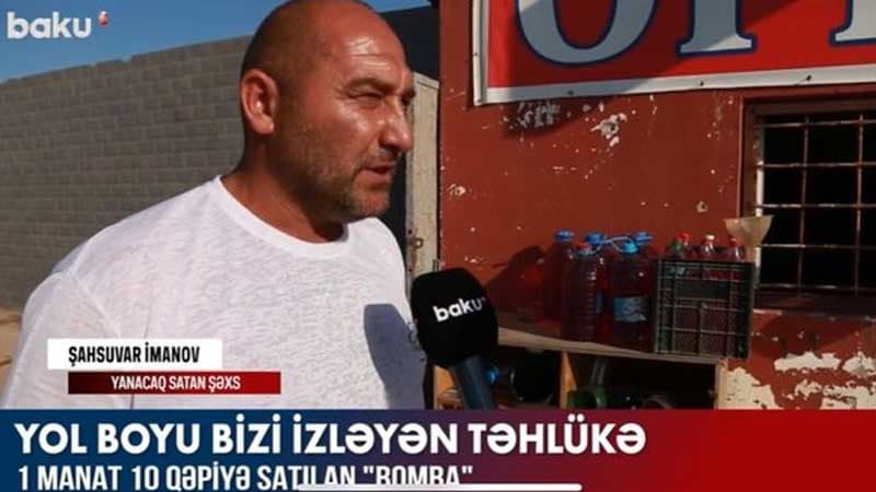 Nardaran yolunda satılan “bomba” (VİDEO)