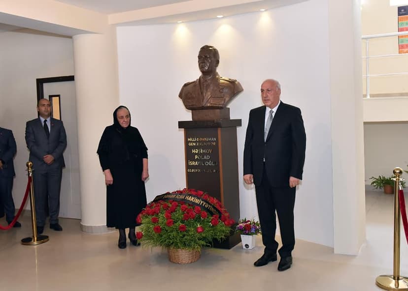 Sumqayıtda Polad Həşimovun büstünün və xatirə muzeyinin açılışı oldu (FOTOLAR)