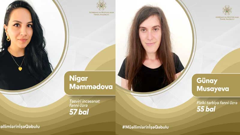 Müəllim olmaq istəyən iki nəfər ən yüksək bal topladı (FOTO)