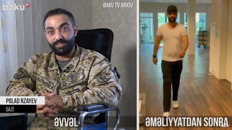 Ayaqlarını itirən qazi artıq qaça bilir - Hərkəsi duyğulandıran görüntülər (VİDEO)