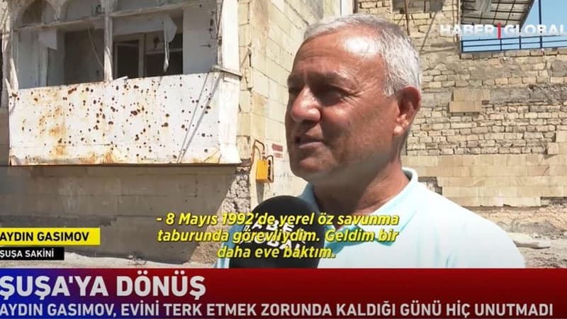 “Haber Global”: 28 il sonra Şuşadakı doğma evinə qayıdan sakinin tapdığı yeganə əşya (VİDEO)