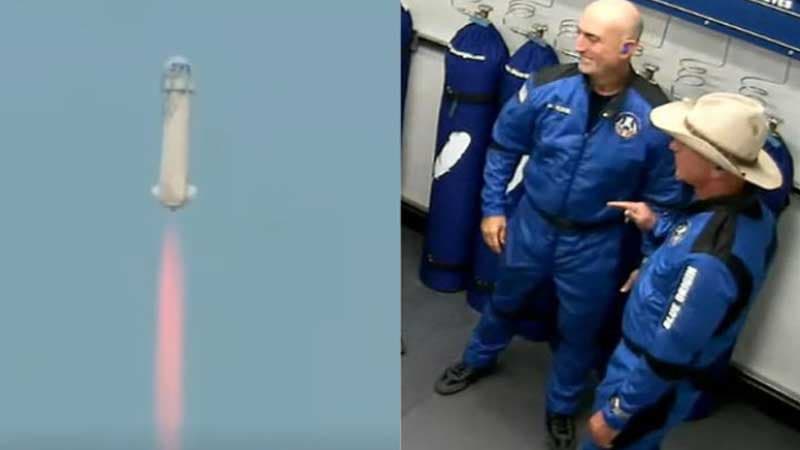 Ceff Bezos kosmosa uçdu (VIDEO)
