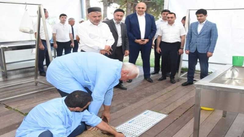 Ağstafada Qurban bayramı günlərində Çadır tipli müasir heyvan kəsimi məntəqəsi fəaliyyət göstərir