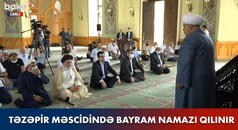 "Təzəpir" məscidində bayram namazı qılındı (VİDEO)
