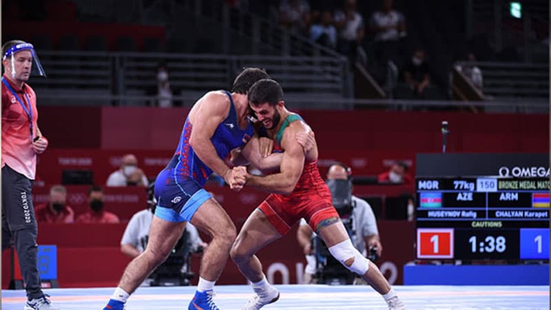 Güləşçimiz erməniyə qalib gəlib Olimpiya medalı qazandı (VİDEO)