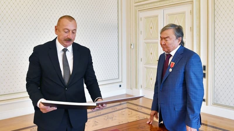 İlham Əliyev Oljas Süleymenovu qəbul etdi (FOTOLAR)