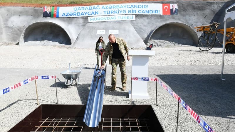 Prezident və xanımı iki tunelin təməlqoyma mərasimində iştirak etdi