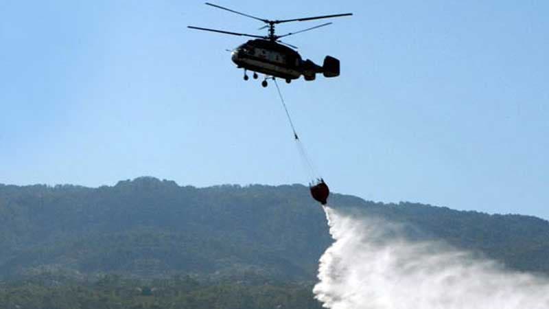 Oğuzda yanğın: Helikopter cəlb edildi