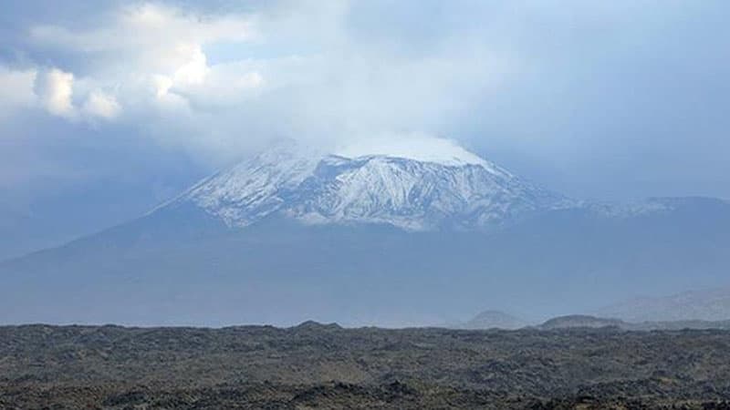 Ağrı dağına qar yağdı (FOTOLAR)