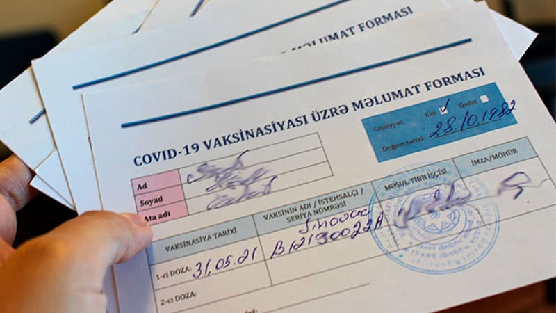 Vaksin olunmayıb, amma sertifikatı var (VİDEO)