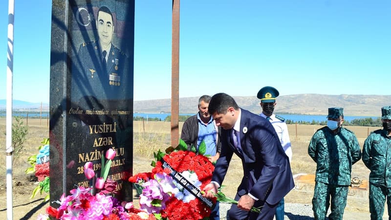 Ağstafalı Vətən Müharibəsi Qəhrəmanı Azər Yusiflinin xatirəsi ehtiramla anıldı (FOTOLAR)