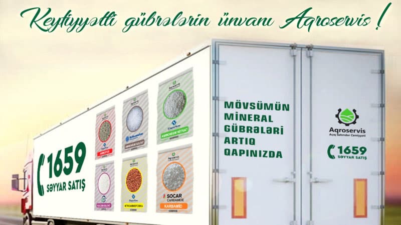 Mineral gübrələrin səyyar satış xidməti başladı (FOTOLAR)