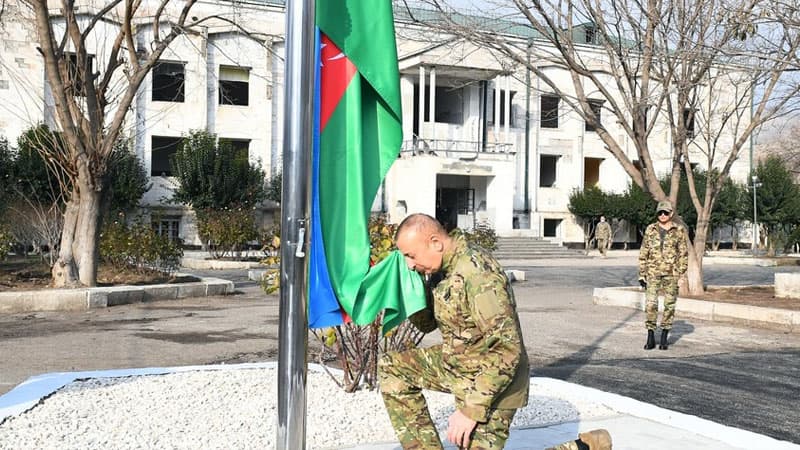 İlham Əliyev Talış kəndində və Suqovuşanda Azərbaycan bayrağını ucaltdı