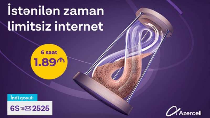"Azercell"in yüksəksürətli mobil internetini çoxçeşidli və sərfəli internet paketləri ilə kəşf edin