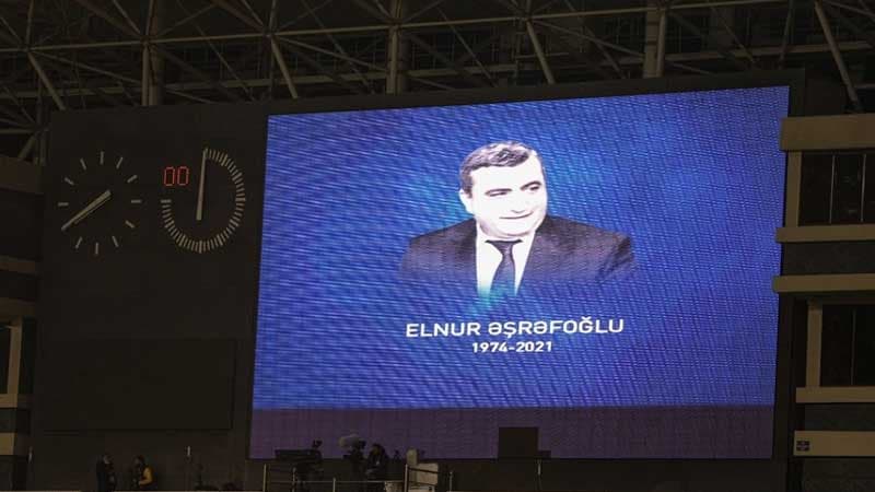 Elnur Əşrəfoğlu "Qarabağ" - "Kayrat" oyunundan əvvəl anıldı (FOTO)