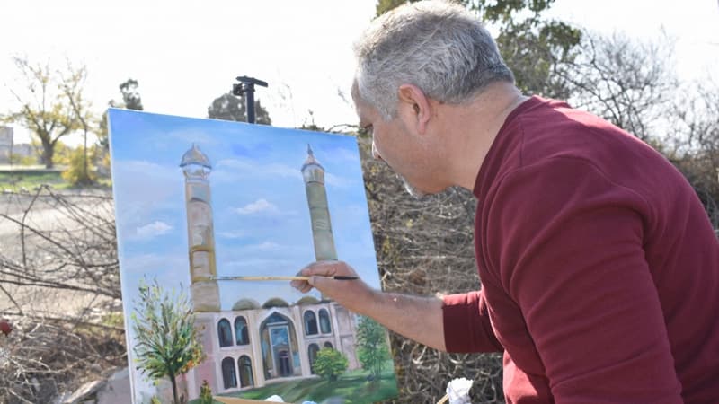 Zəfər Günü münasibətilə Ağdamda etüd-sərgi təşkil edildi (FOTOLAR)