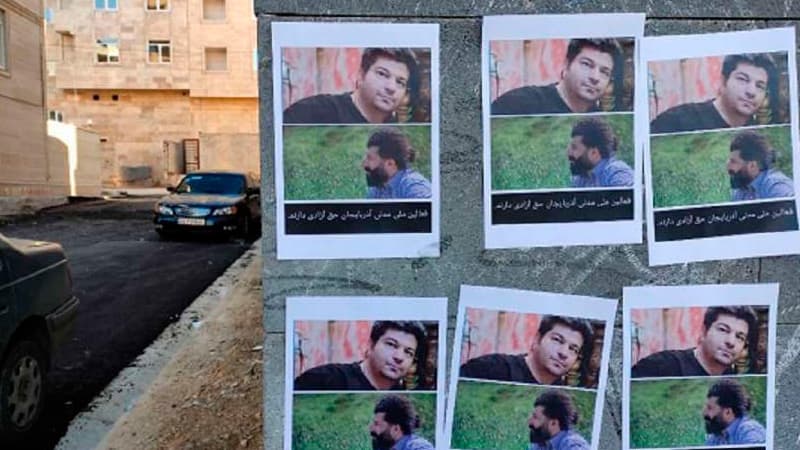 Ərdəbildə siyasi məhbuslara dəstək aksiyası keçirilib (FOTO)