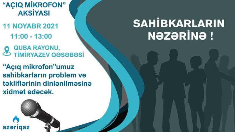 “Azəriqaz” rəhbərliyi Quba sahibkarlarının problemlərini dinləyəcək