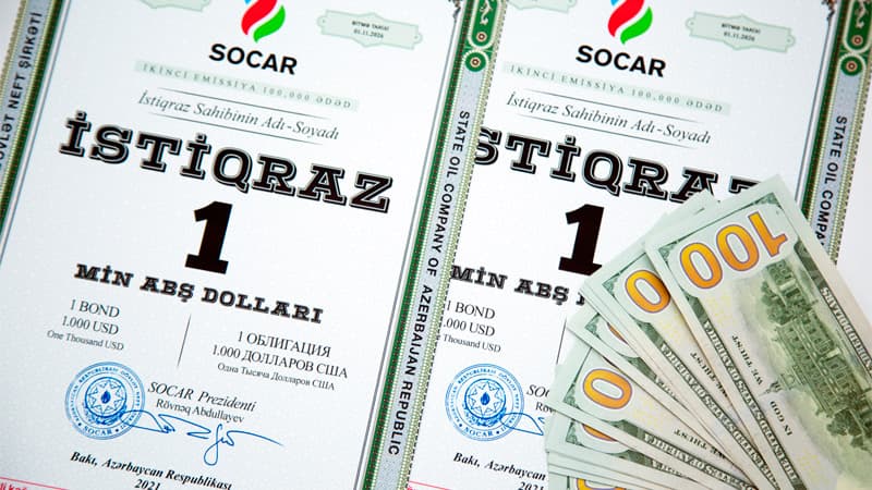 Yeni SOCAR İstiqrazlarından rekord - 1075 dollardan satıldı