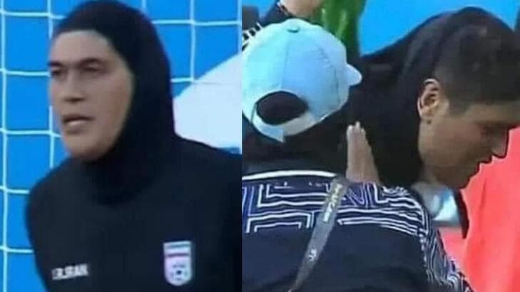 Qadın futbol komandasının qapısında kişi qapıçı?