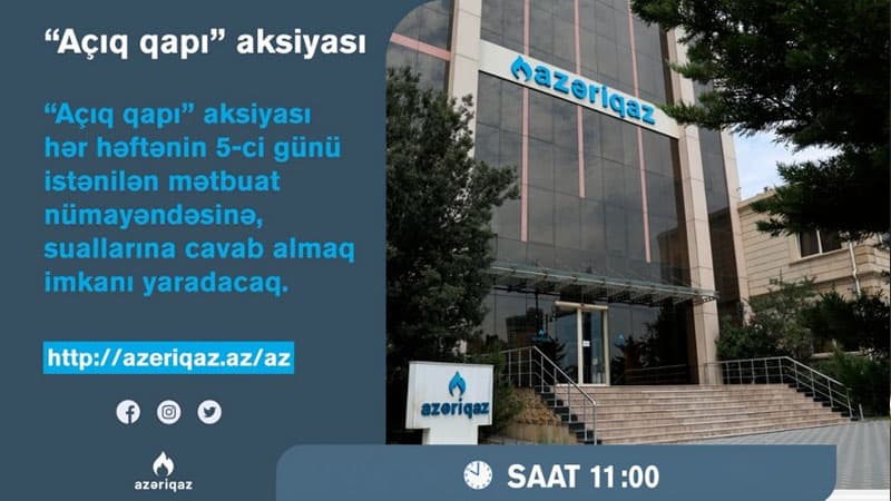 "Azəriqaz"ın baş direktoru jurnalistlərlə növbəti dəfə görüş keçirəcək