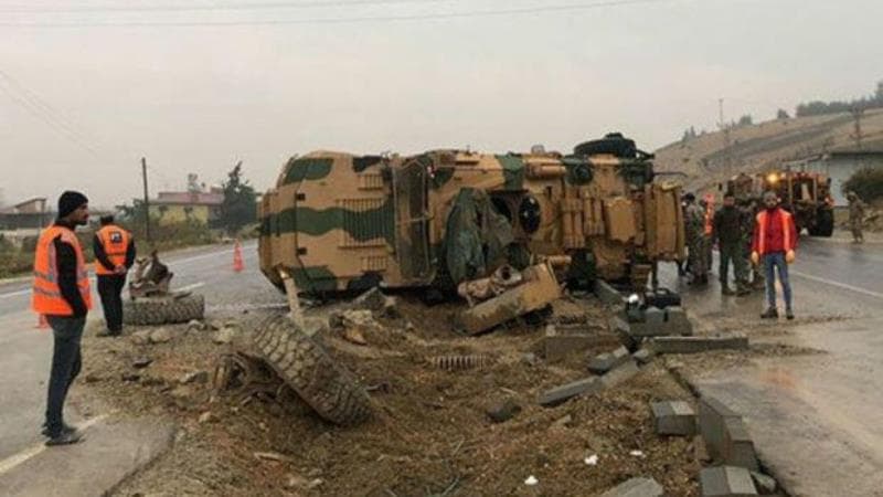 “Kirpi”nin qəzaya uğraması nəticəsində üç türk hərbçi yaralandı