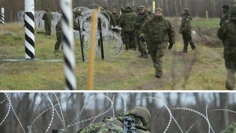 Estoniya hərbçiləri Rusiya ilə sərhəddə hasar çəkməyə başladı