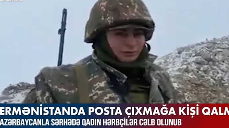 Ermənistan Azərbaycanla sərhədə qadın hərbçilər cəlb etdi (VİDEO)