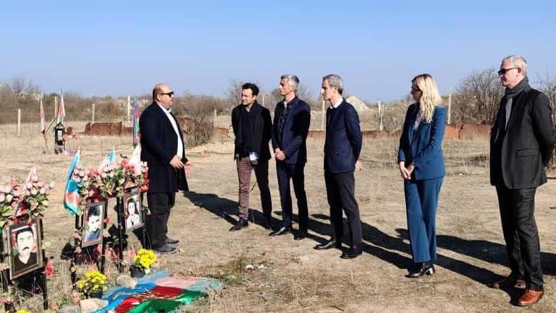 Fransanın Azərbaycandakı səfiri Ağdama səfər etdi (FOTO)