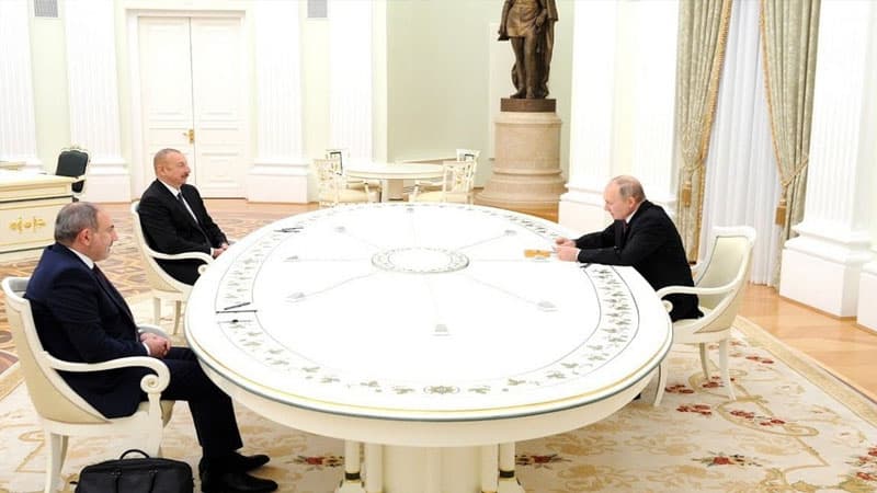 Soçidə Azərbaycan, Rusiya və Ermənistan liderlərinin üçtərəfli görüşü başladı (VİDEO)