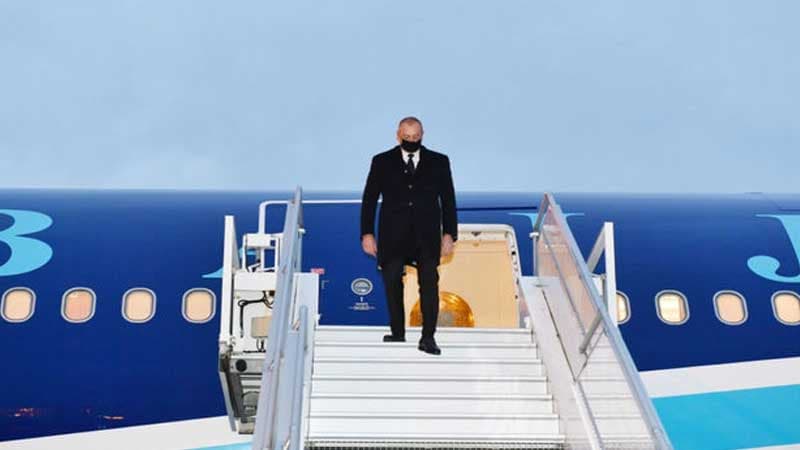 Prezident İlham Əliyev Brüsselə səfərə getdi (FOTO)