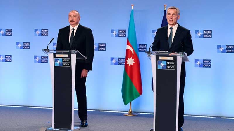 Prezident NATO Baş katibi ilə birgə mətbuat konfransı keçirdi (FOTO)