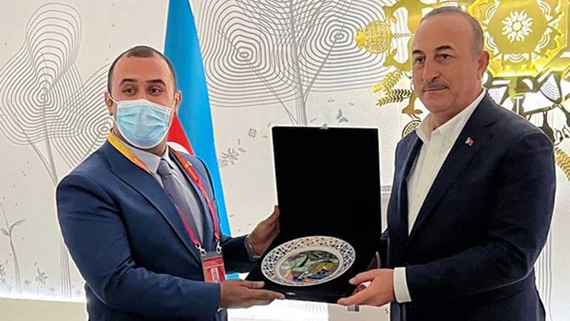 Çavuşoğlu Dubayda Azərbaycan Pavilyonuna getdi (FOTO)