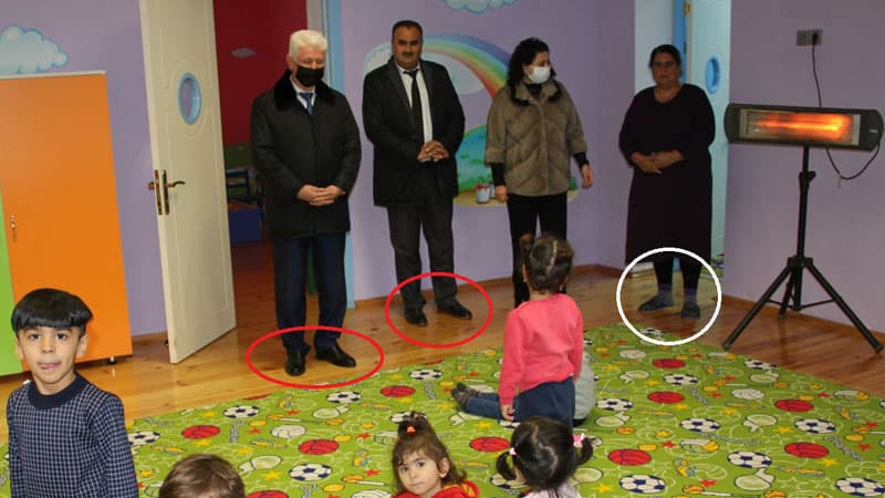 İcra başçısı pandemiya ilə bağlı bağçada yoxlama apardı: Özü qaydaları pozdu (FOTOLAR)