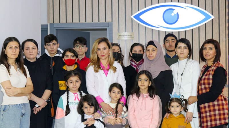 Şəhid ailələrinin ödənişsiz göz müayinəsi aparıldı (FOTOLAR )