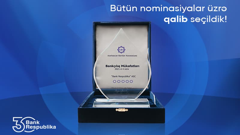 Bank Respublika bütün nominasiyalar üzrə qalib seçildi!