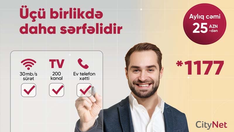 “CityNet" yeni sərfəli tarifini təqdim edir 