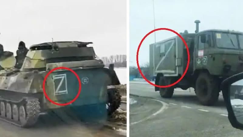 Rusiya hərbi texnikasının üzərindəki hərflərin mənası nədir? (FOTOLAR)