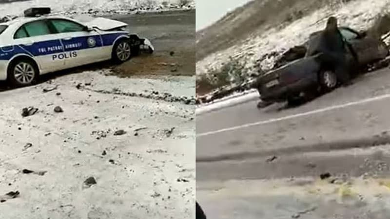 Şuşa yol polisinin rəisi qəzaya düşdü, iki nəfər öldü (VİDEO)